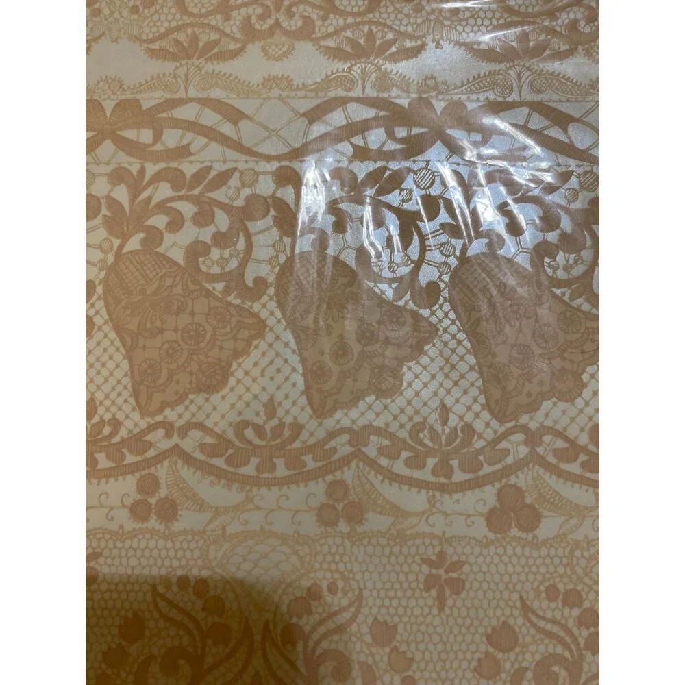 Vintage American Greetings Forget Me Not Wedding Gift Wrap NEW Bells Tulle Beige